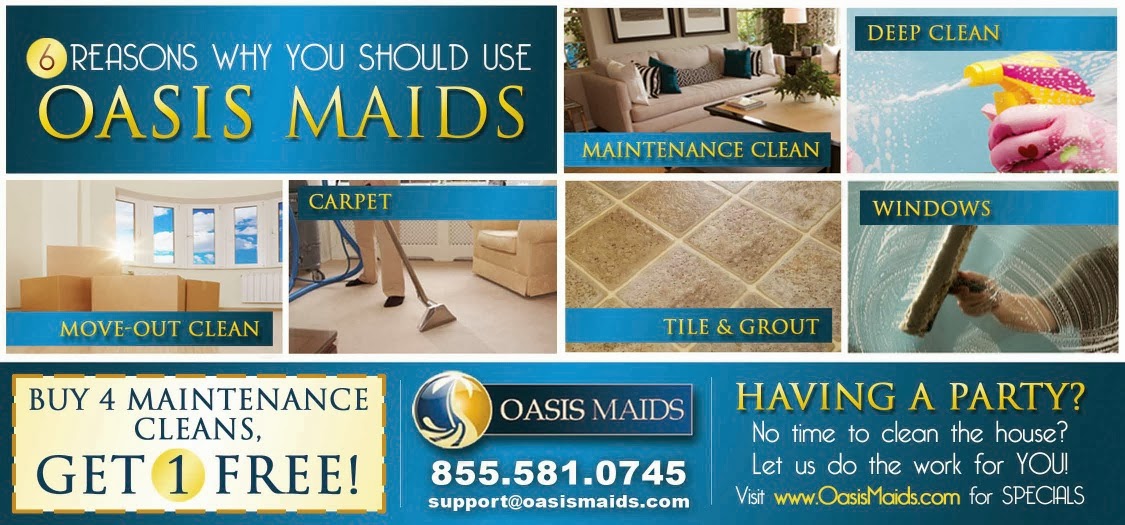 Oasis Maids Special Offers To Jump Start Spring Cleaning