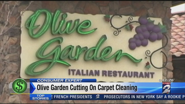 Olive Garden cutting on carpet cleaning