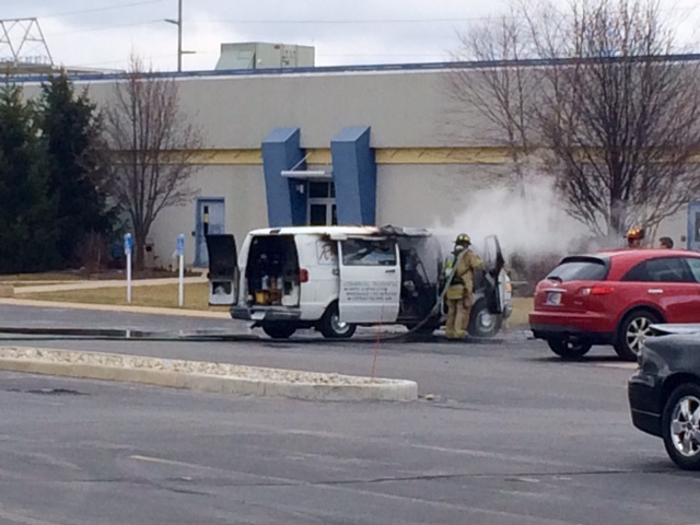 Mechanical fire destroys carpet cleaning van