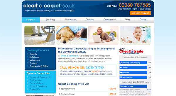 Hampshire and Sussex Carpet Cleaning Company Tops Value Survey